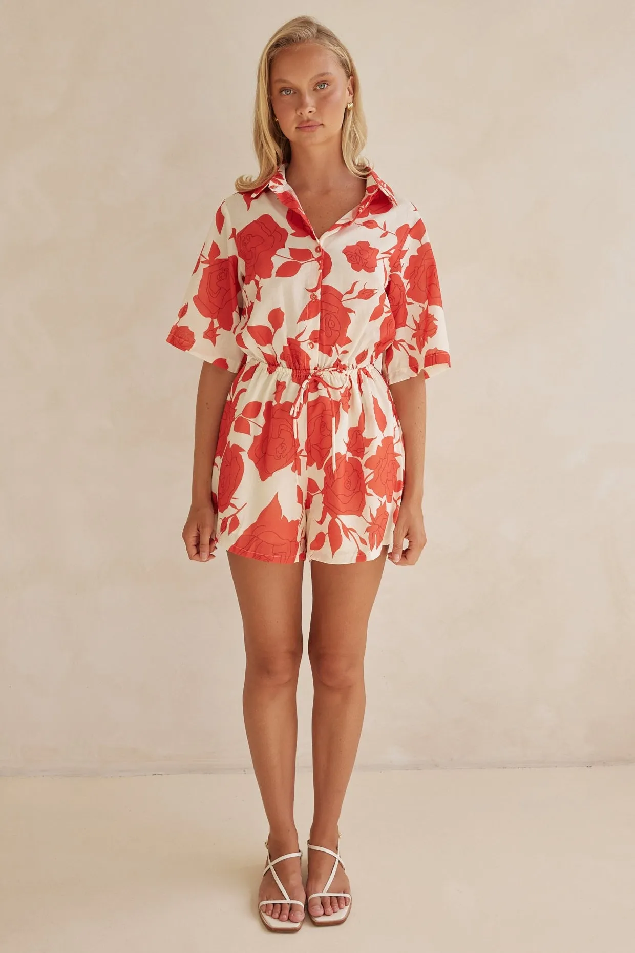 Cassia Playsuit (Red) sold by Runway Scout product image thumbnail 3