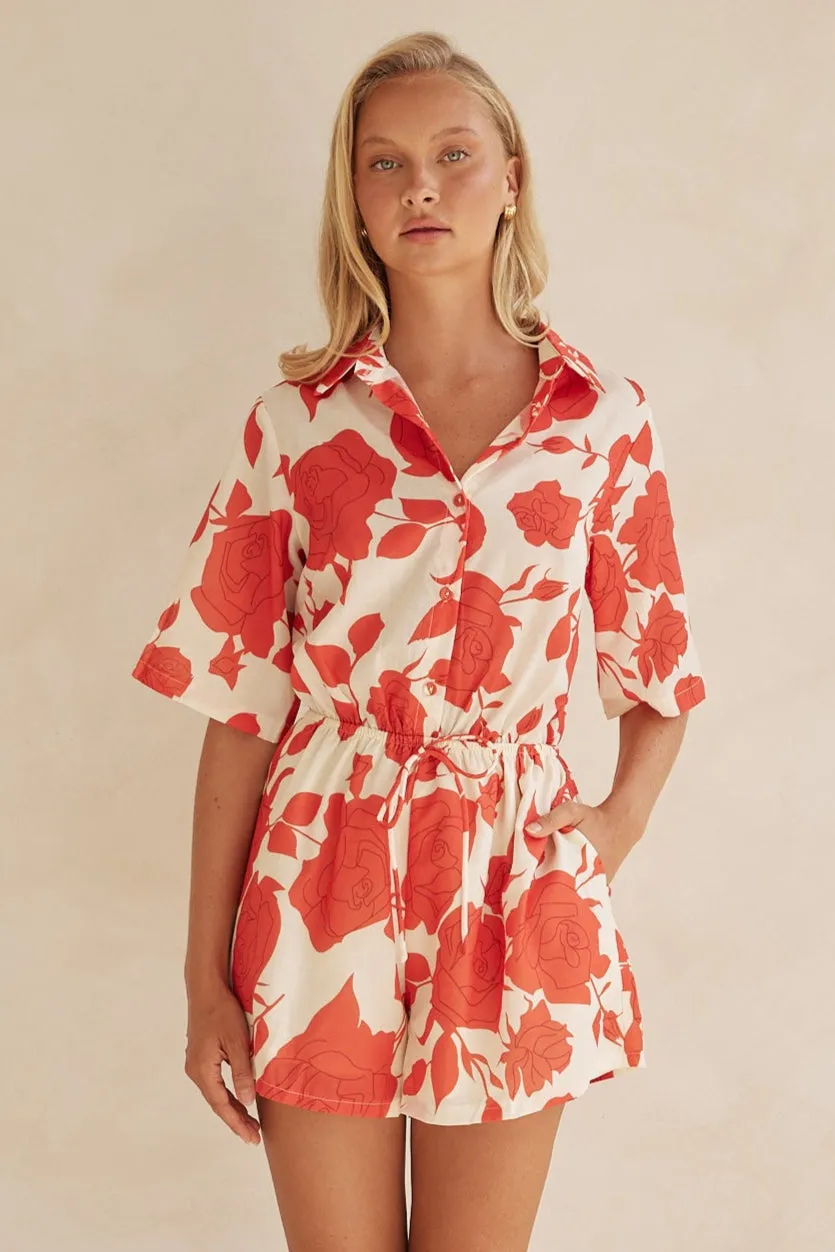 Cassia Playsuit (Red) sold by Runway Scout product image thumbnail 4