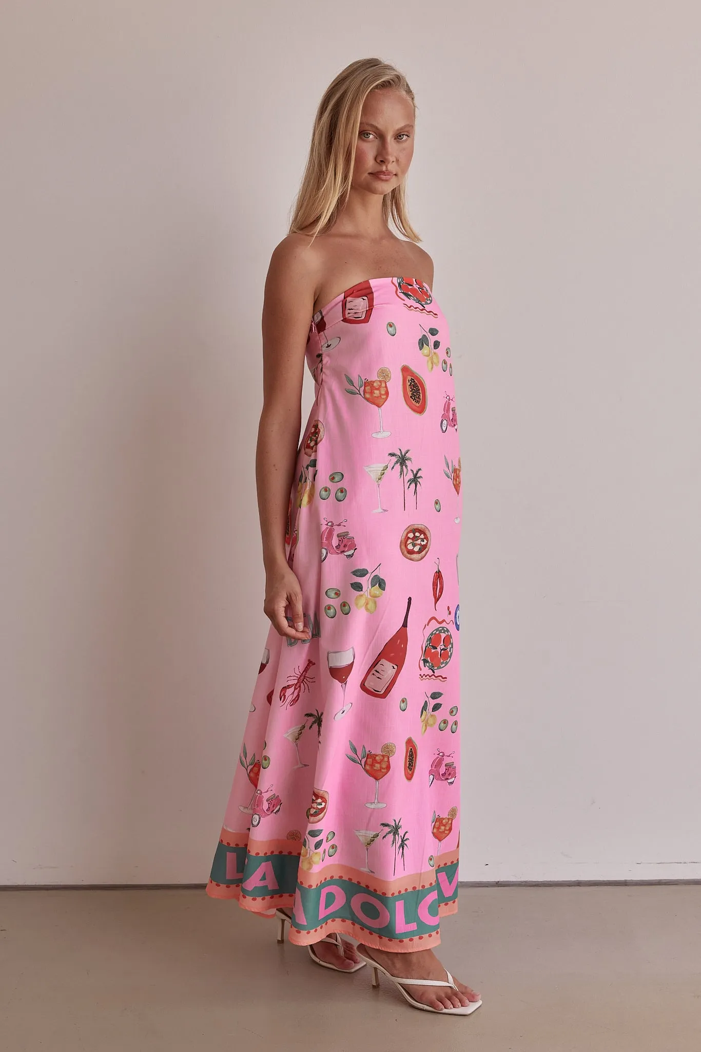 Sergio Maxi Dress (Pink) sold by Runway Scout product image thumbnail 5