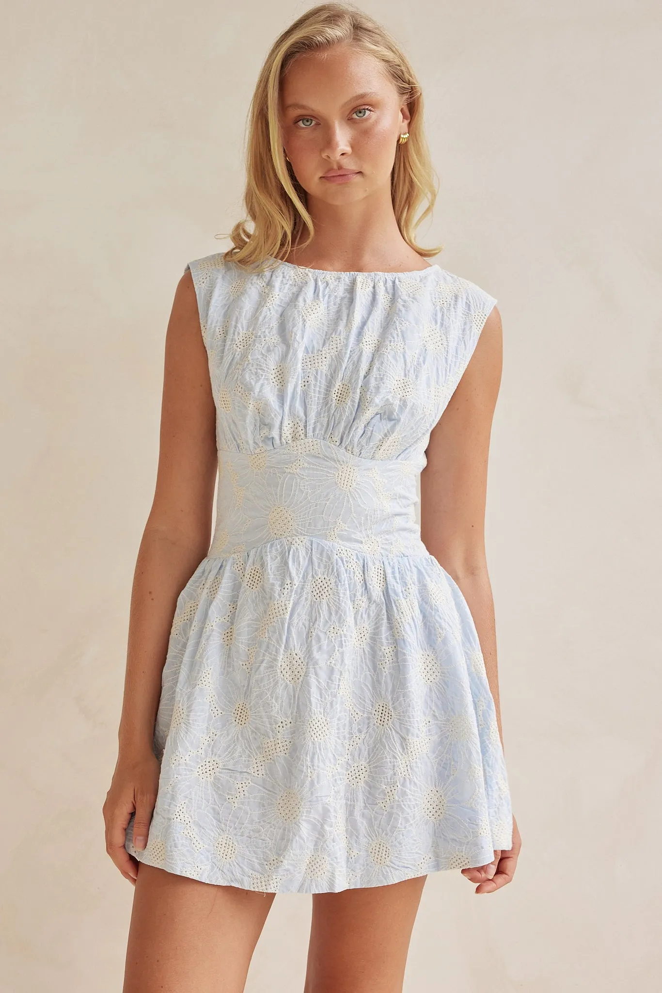 Sutton Mini Dress (Blue) sold by Runway Scout product image thumbnail 3
