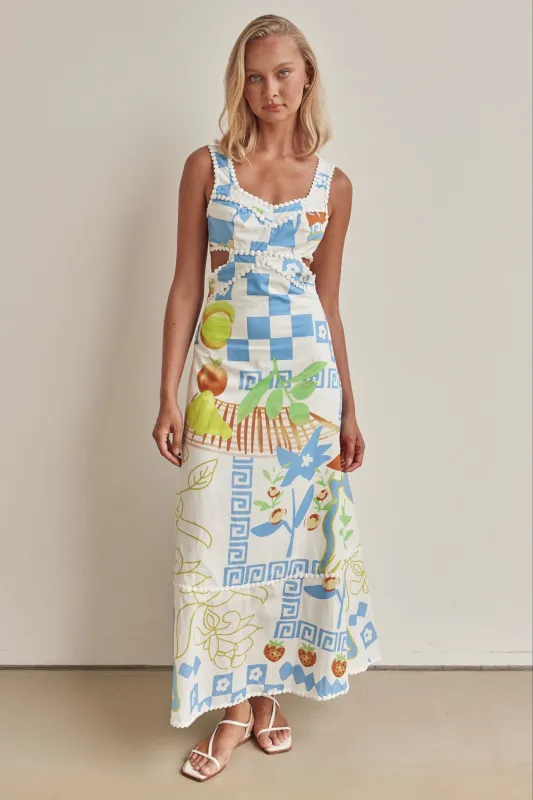 Terra Midi Dress (White) sold by Runway Scout