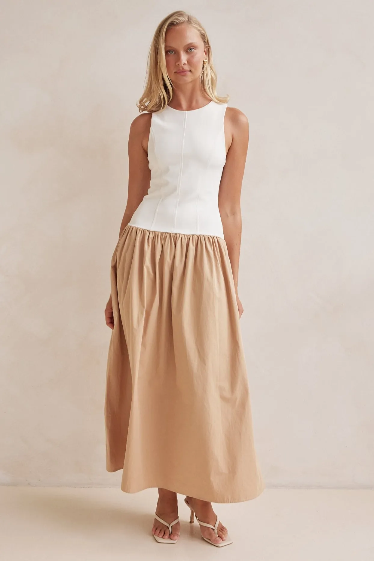 Valentina Maxi Dress (Beige) sold by Runway Scout product image thumbnail 2