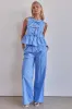 Brielle Pant (Blue) sold by Runway Scout