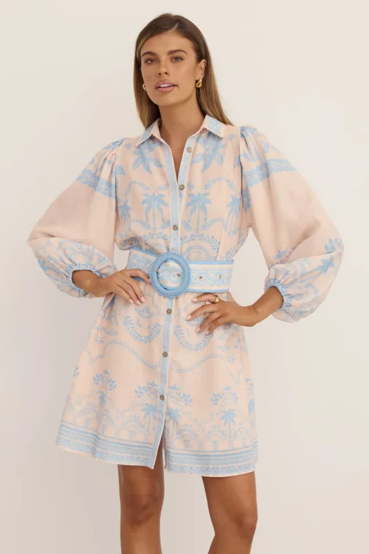Xander Mini Dress (Blue) sold by Runway Scout