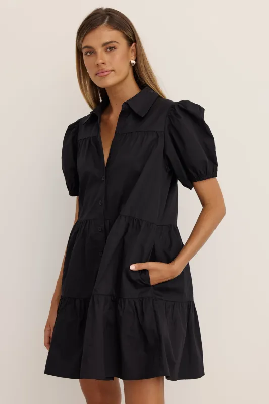 Irene Mini Dress (Black) sold by Runway Scout