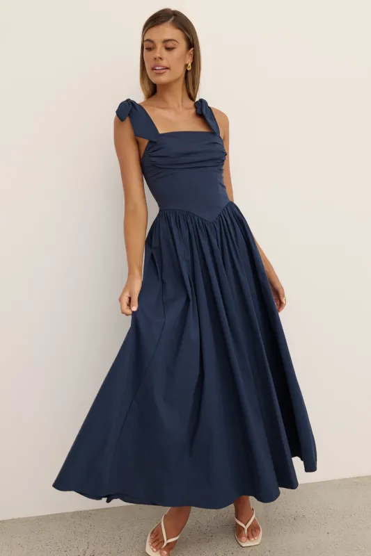 Dayton Maxi Dress (Navy) sold by Runway Scout