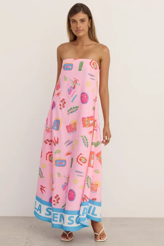 Cyrus Maxi Dress (Pink) sold by Runway Scout