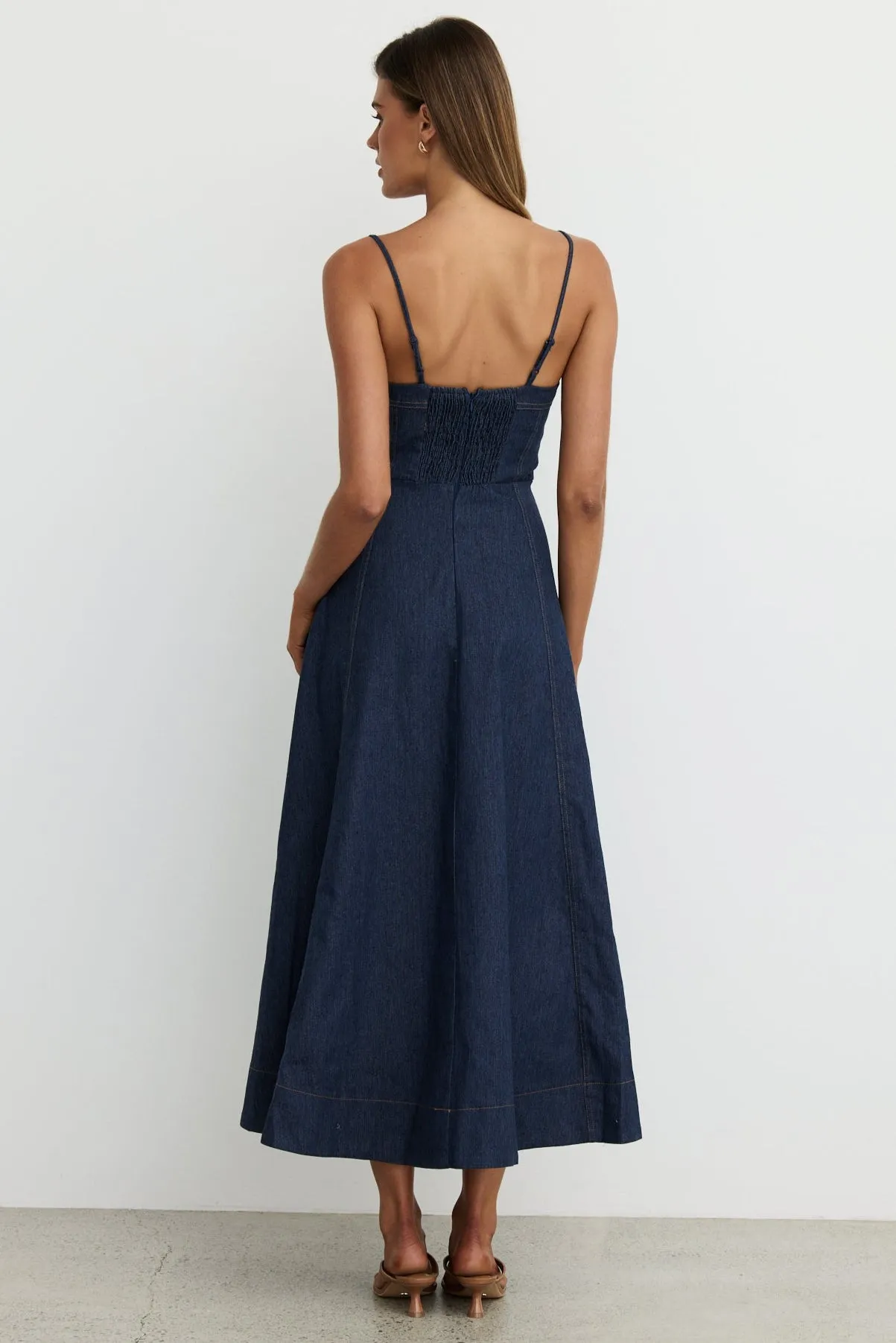 Crosby Denim Midi Dress (Blue) sold by Runway Scout product image thumbnail 5