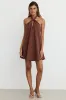 Reese Mini Dress (Chocolate) sold by Runway Scout
