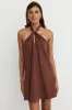Reese Mini Dress (Chocolate) sold by Runway Scout