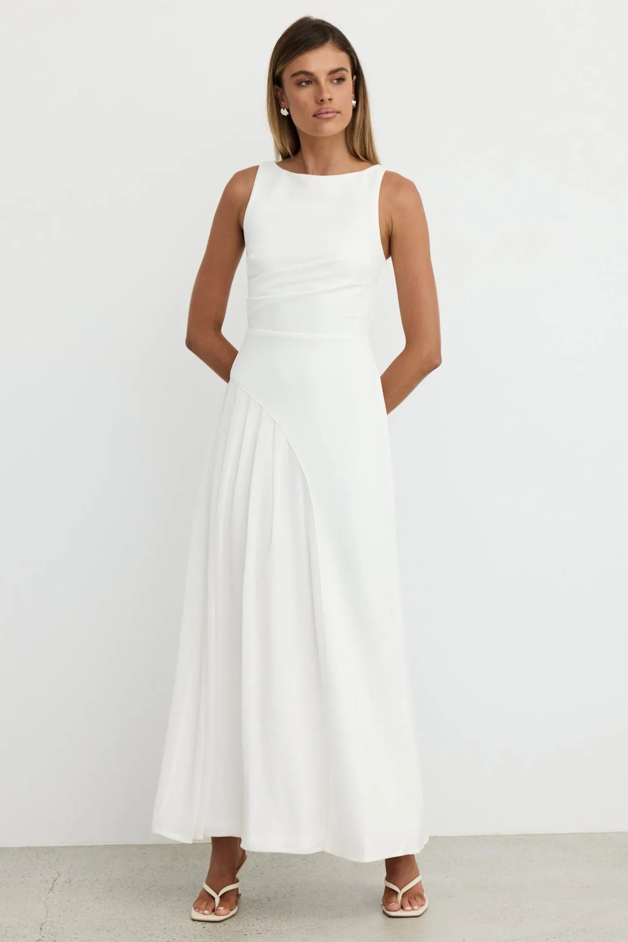 Isabelle Maxi Dress (White) sold by Runway Scout