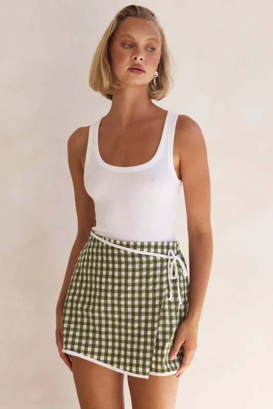 Moss Skort (Green) sold by Runway Scout