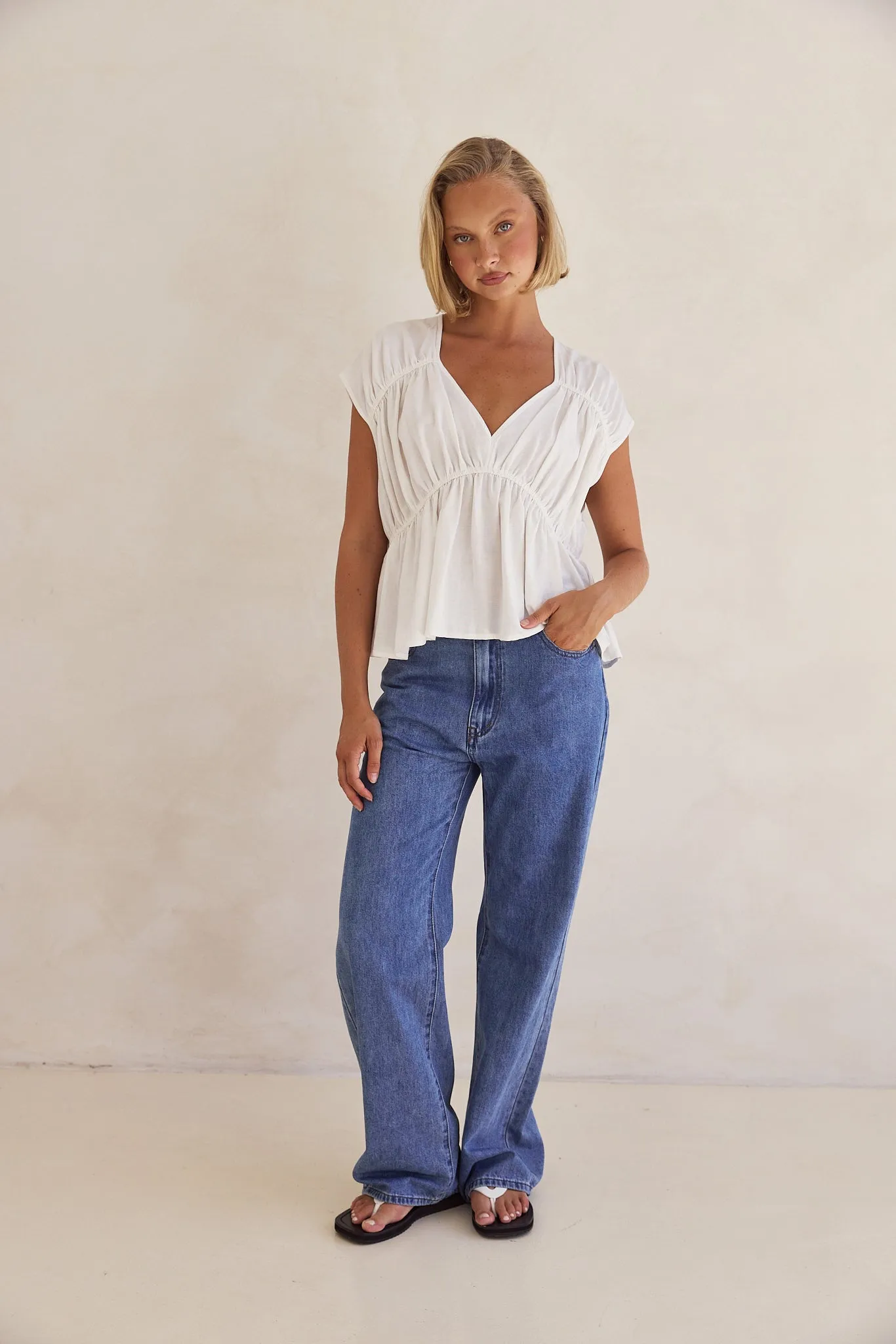 Benita Top (White) sold by Runway Scout product image thumbnail 4