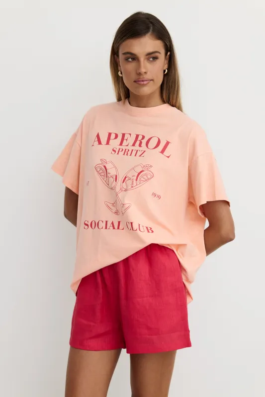 Cara Shirt (Peach) sold by Runway Scout
