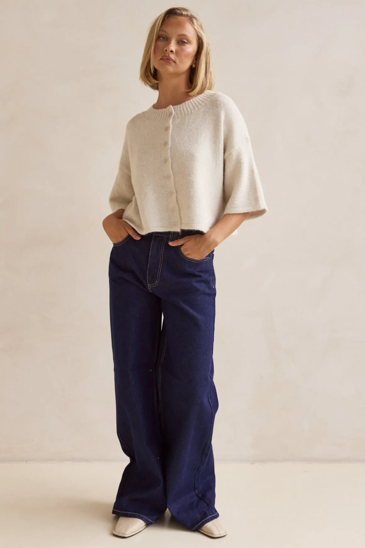 Tammy Knit Cardigan (Oatmeal) sold by Runway Scout product image thumbnail 4