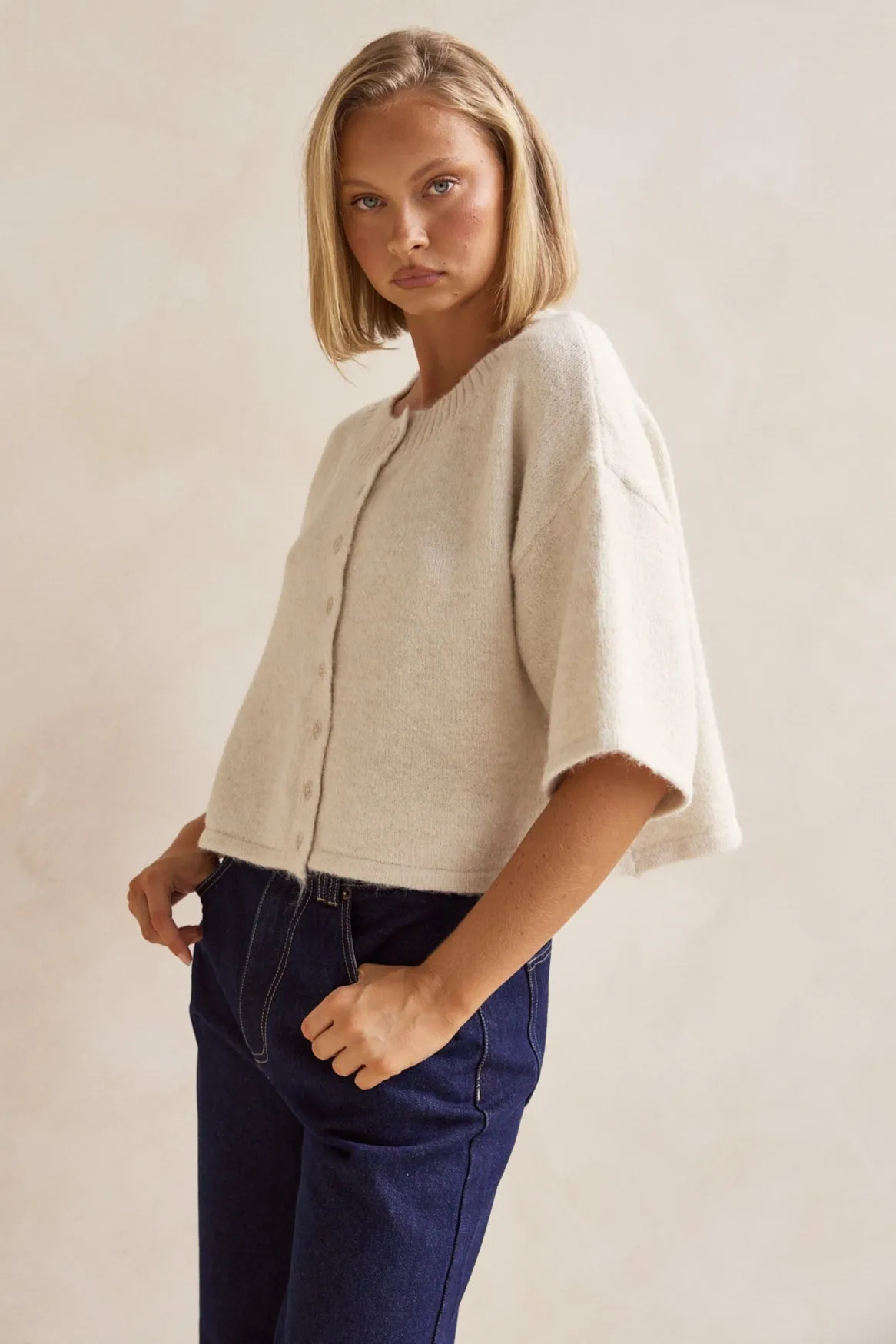 Tammy Knit Cardigan (Oatmeal) sold by Runway Scout product image thumbnail 3