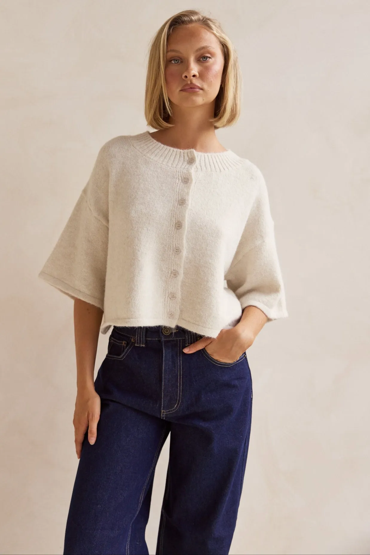 Tammy Knit Cardigan (Oatmeal) sold by Runway Scout product image thumbnail 5