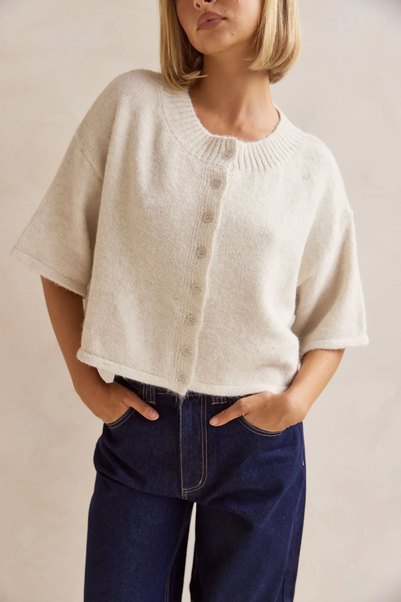 Tammy Knit Cardigan (Oatmeal) sold by Runway Scout product image thumbnail 2