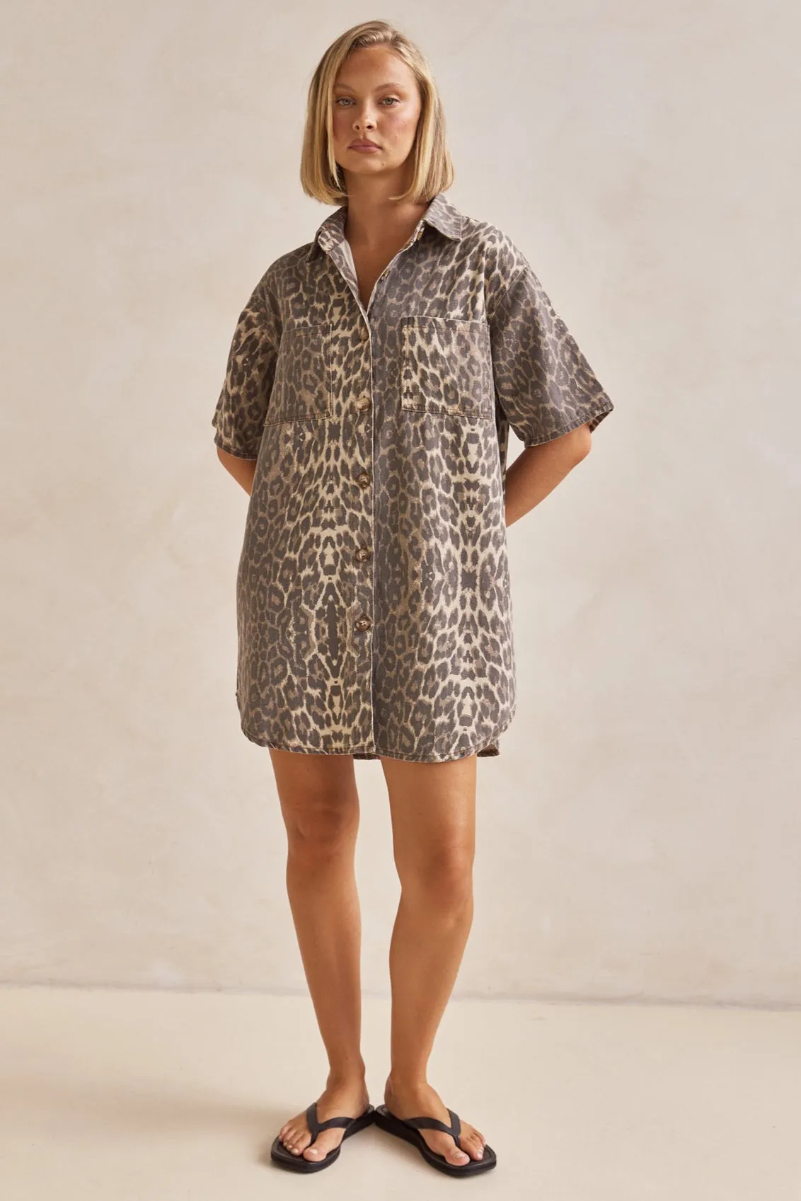 Romilda Dress (Leopard) sold by Runway Scout product image thumbnail 2