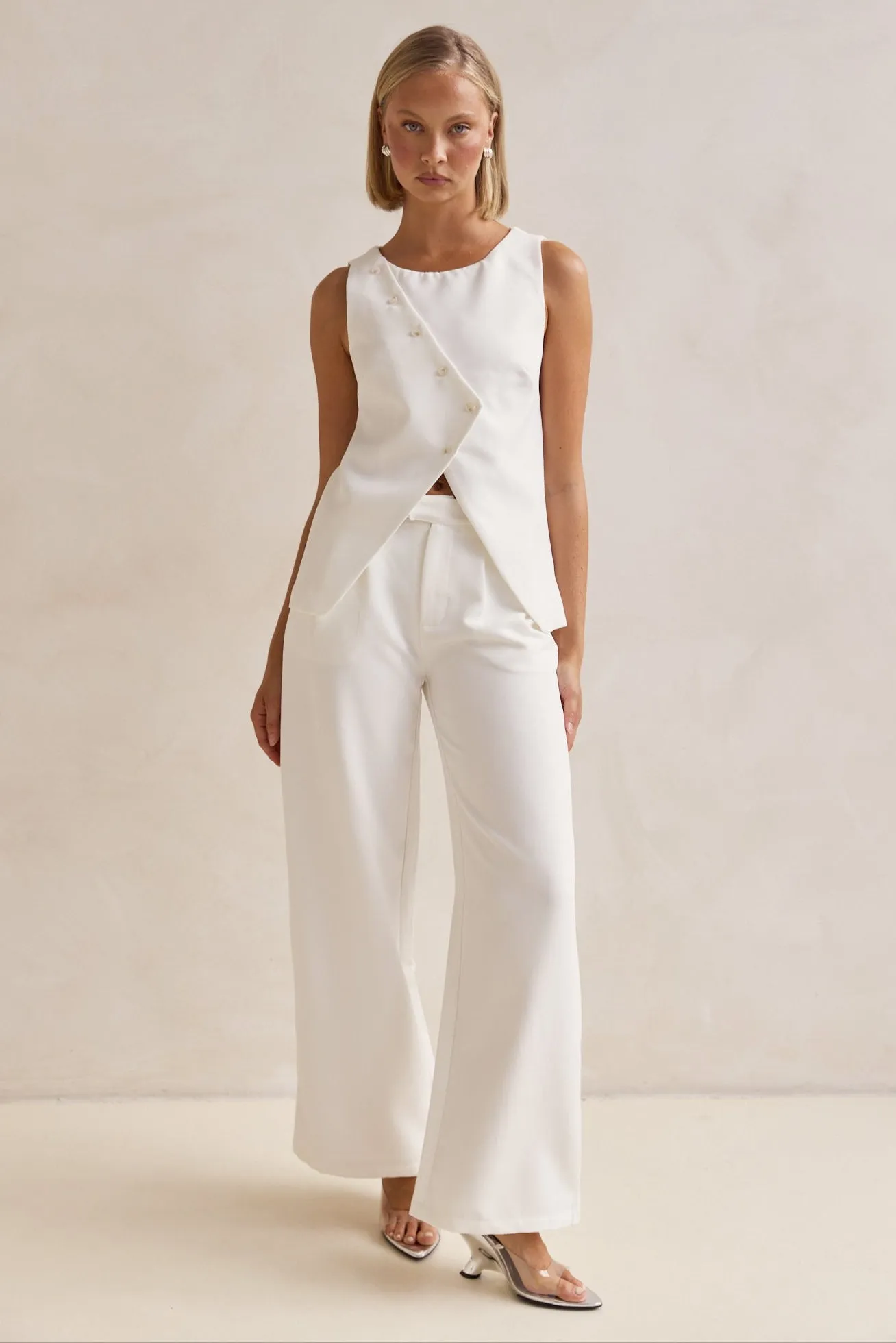 Electra Pant (White) sold by Runway Scout