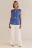 Zarlie Knit Vest (Blue) sold by Runway Scout