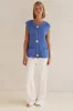 Zarlie Knit Vest (Blue) sold by Runway Scout