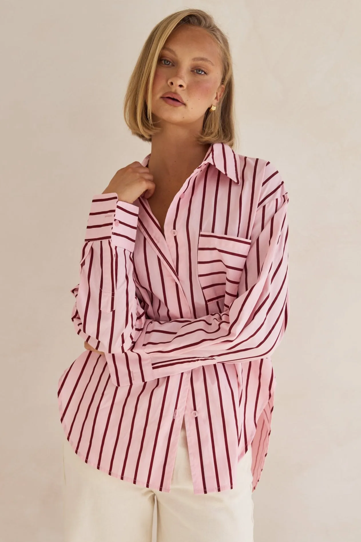 Athena Shirt (Pink) sold by Runway Scout