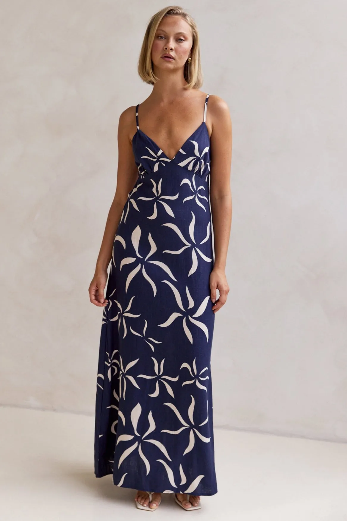 Ayana Maxi Dress (Navy) sold by Runway Scout