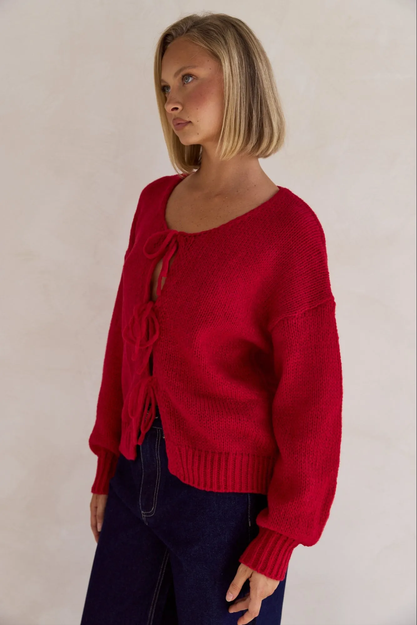 Cassie Knit Jumper (Red) sold by Runway Scout product image thumbnail 5