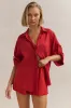 Alani Shirt (Red) sold by Runway Scout
