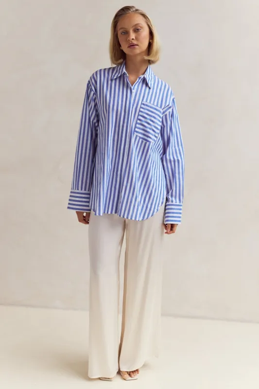 Zoe Shirt (Blue) sold by Runway Scout