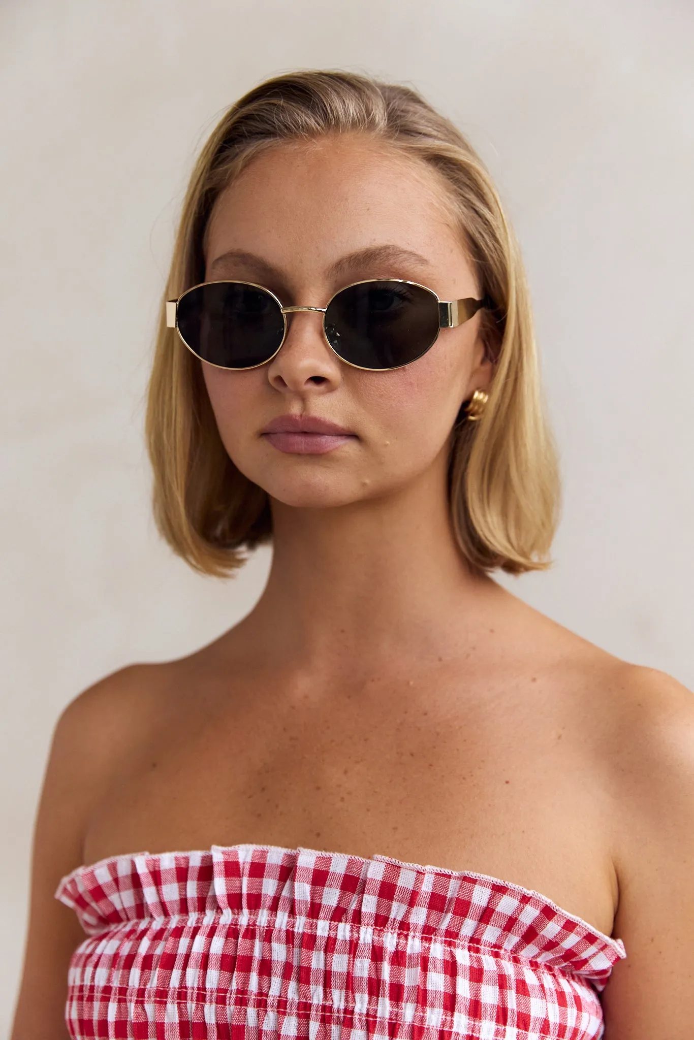Anastasia Sunglasses (Gold) sold by Runway Scout
