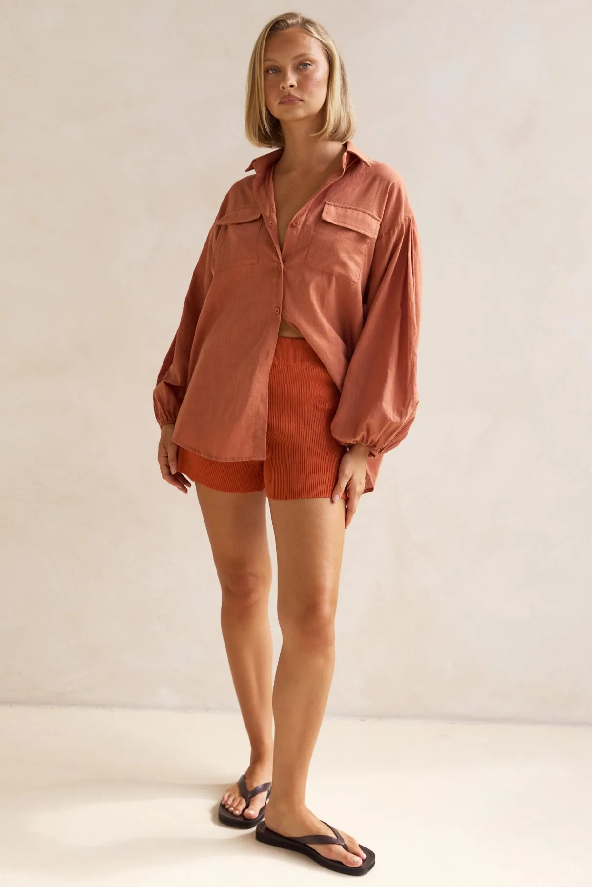 Timothee Shirt (Rust) sold by Runway Scout product image thumbnail 4