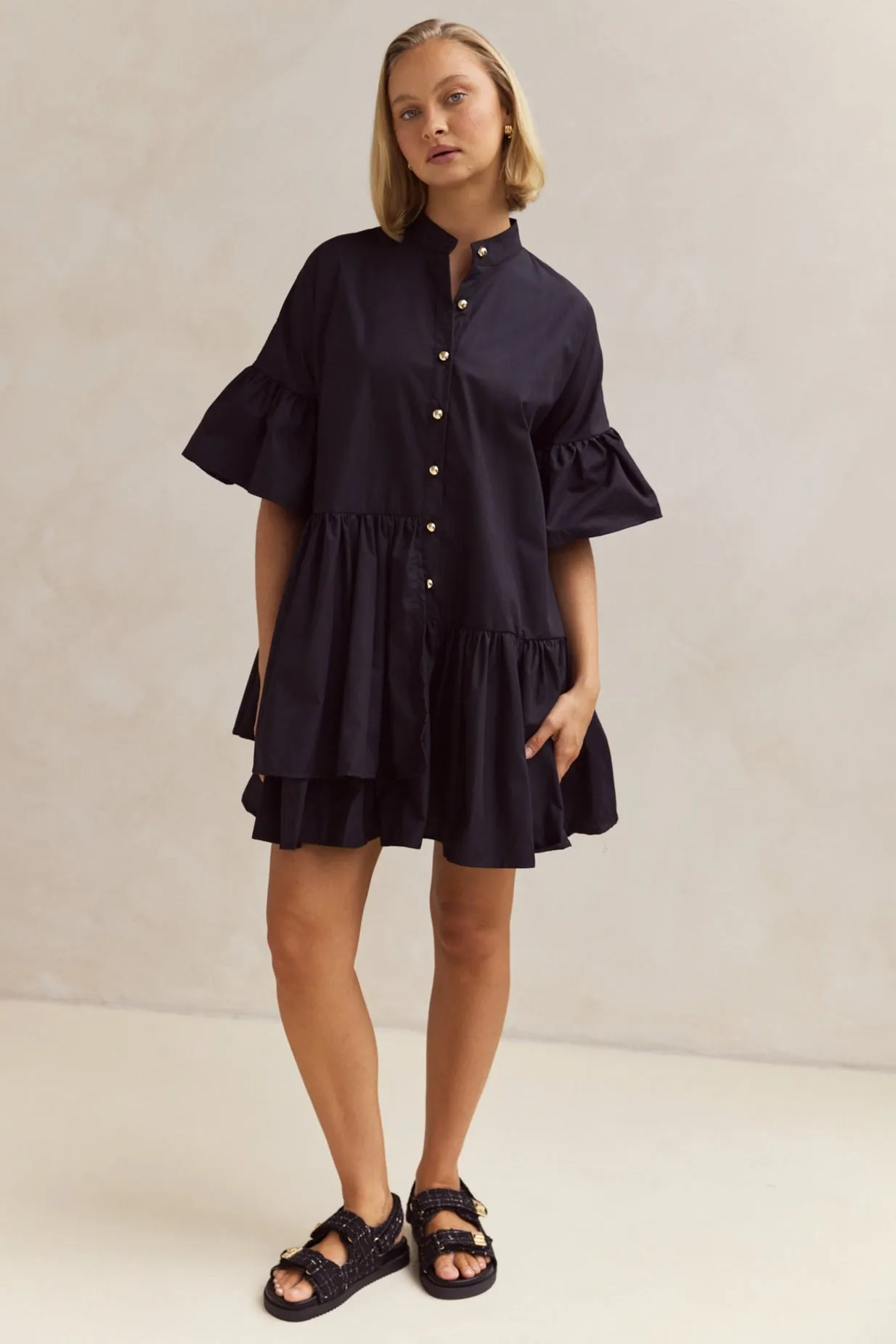 Roxanne Mini Dress (Black) sold by Runway Scout
