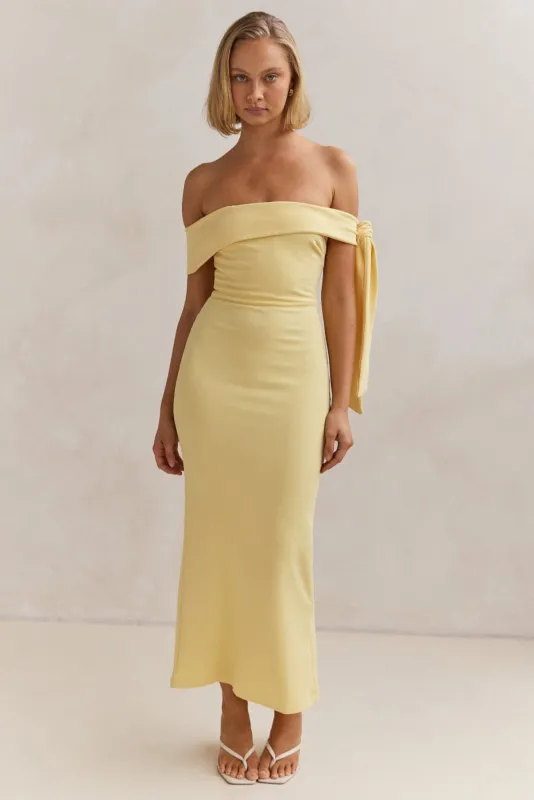 Mina Maxi Dress (Yellow) sold by Runway Scout