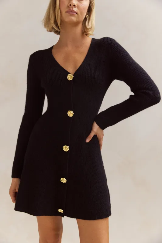 Sienna Knit Mini Dress (Black) sold by Runway Scout