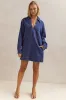 Tara Long Sleeve Dress (Blue) sold by Runway Scout