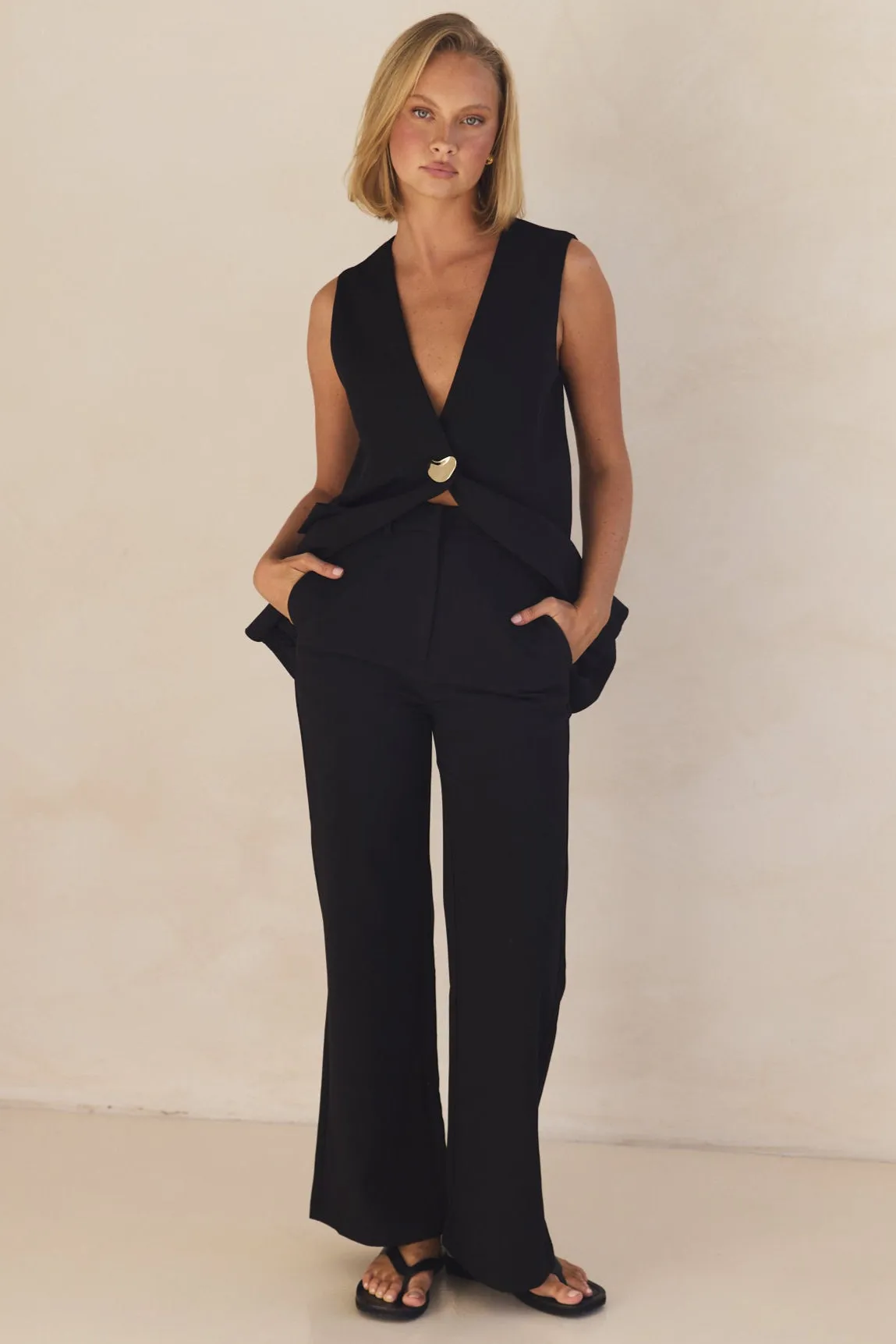 Sophia Vest (Black) sold by Runway Scout product image thumbnail 3