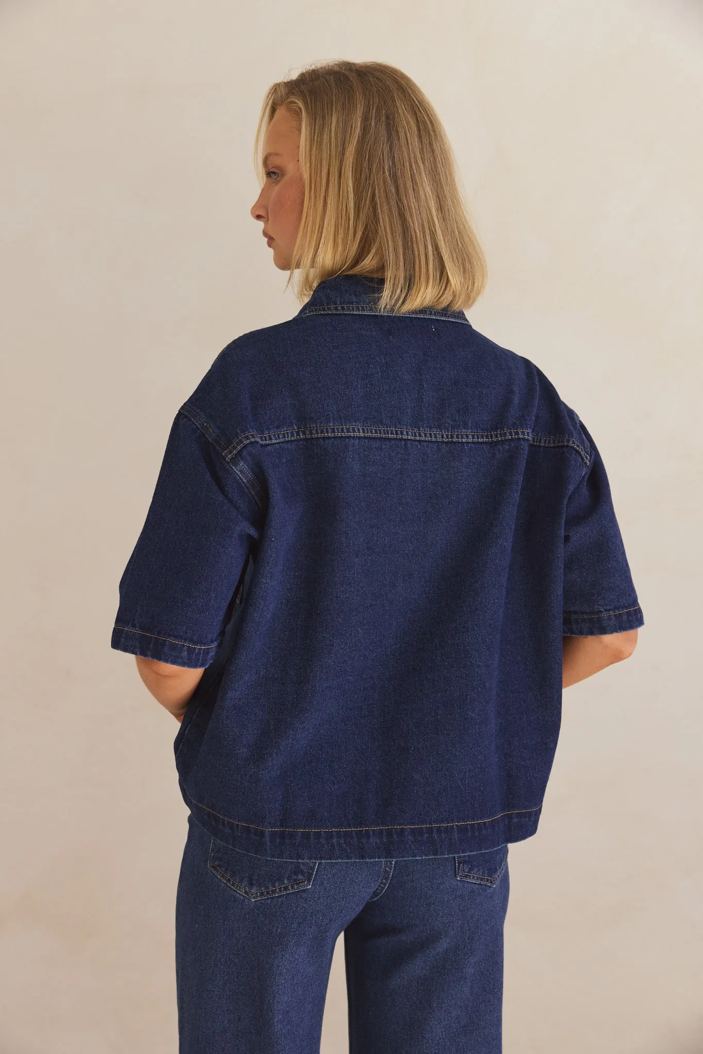 Kensley Denim Shirt (Blue) sold by Runway Scout product image thumbnail 5