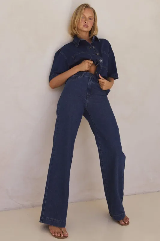 Kensley Jean (Blue) sold by Runway Scout