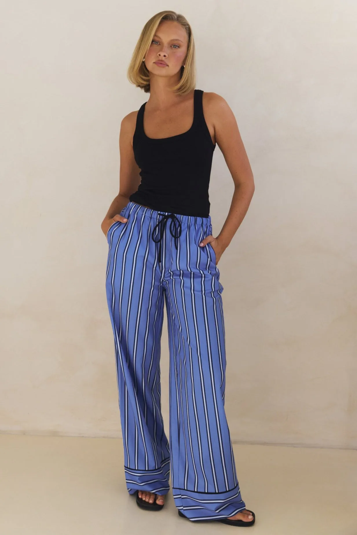 Nina Pant (Blue Stripe) sold by Runway Scout