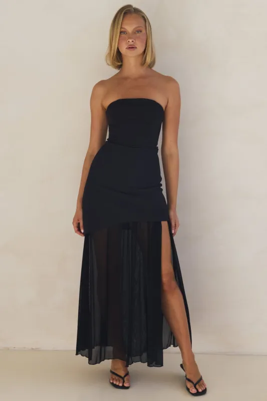 Juliana Maxi Dress (Black) sold by Runway Scout