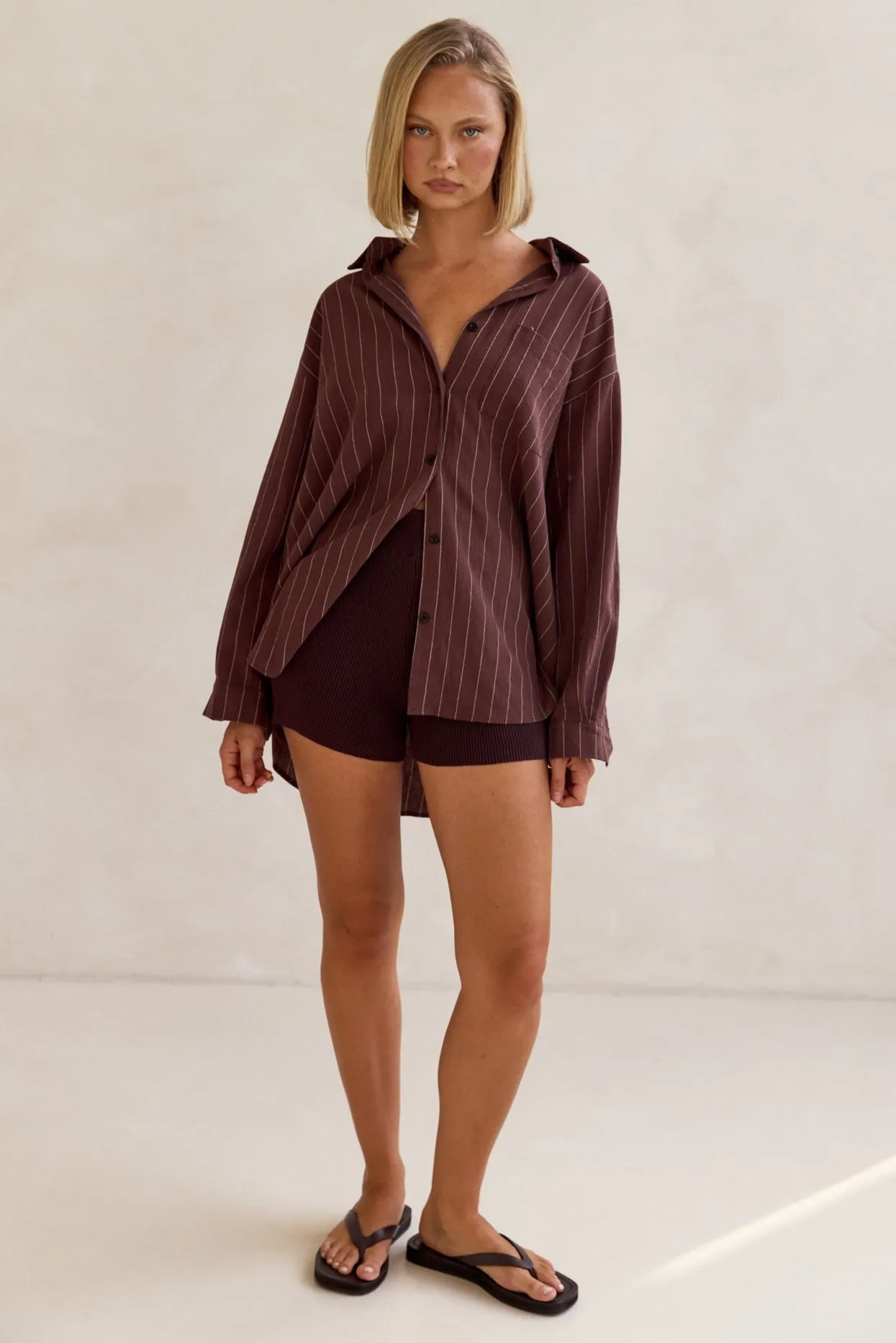 Timothee Shirt (Chocolate) sold by Runway Scout product image thumbnail 5