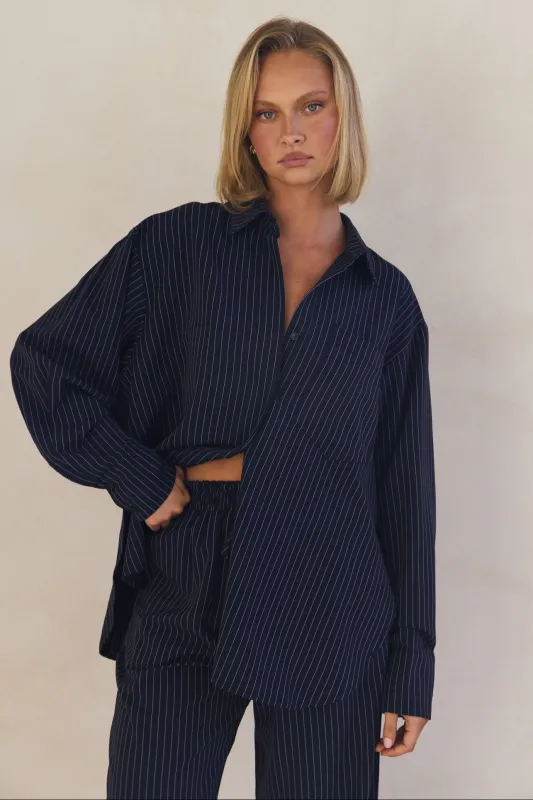 Eleanor Shirt (Navy) sold by Runway Scout