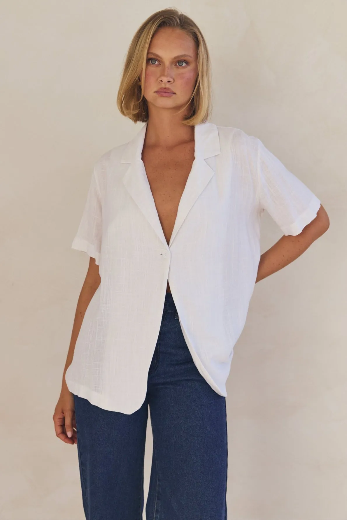 Mirabelle Shirt (White) sold by Runway Scout product image thumbnail 2
