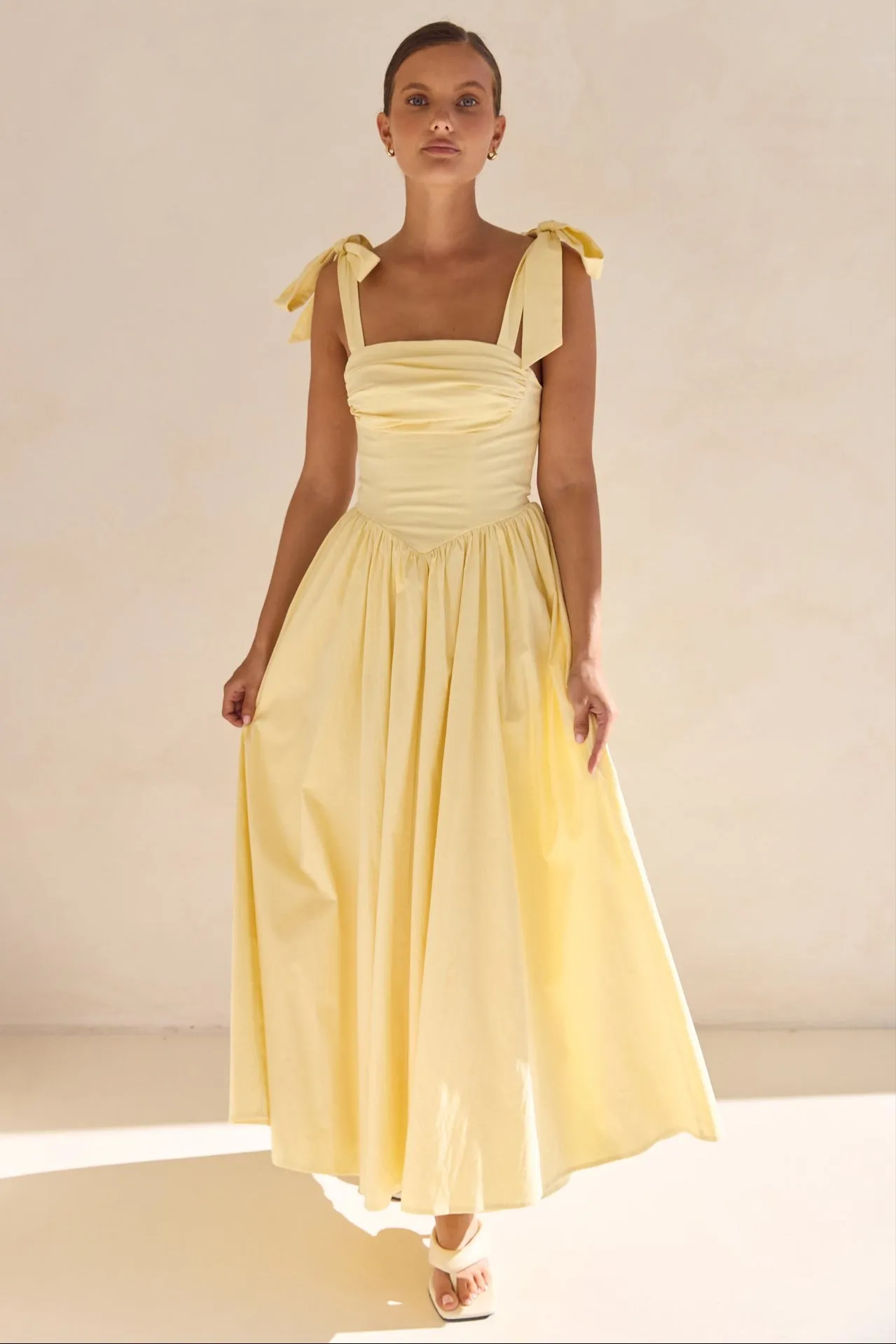 Dakota Maxi Dress (Yellow) sold by Runway Scout