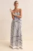Siena Maxi Dress (Black/White) sold by Runway Scout