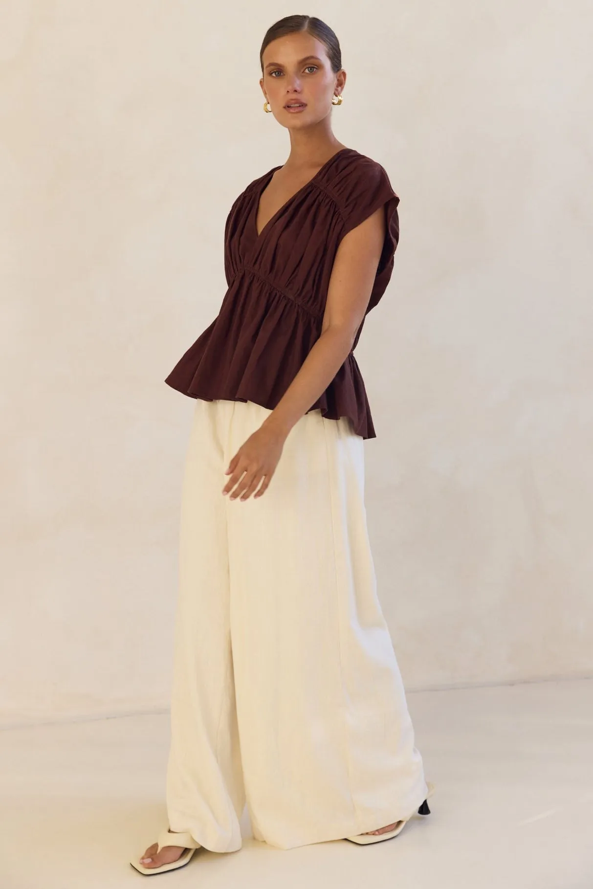 Benita Top (Chocolate) sold by Runway Scout product image thumbnail 4