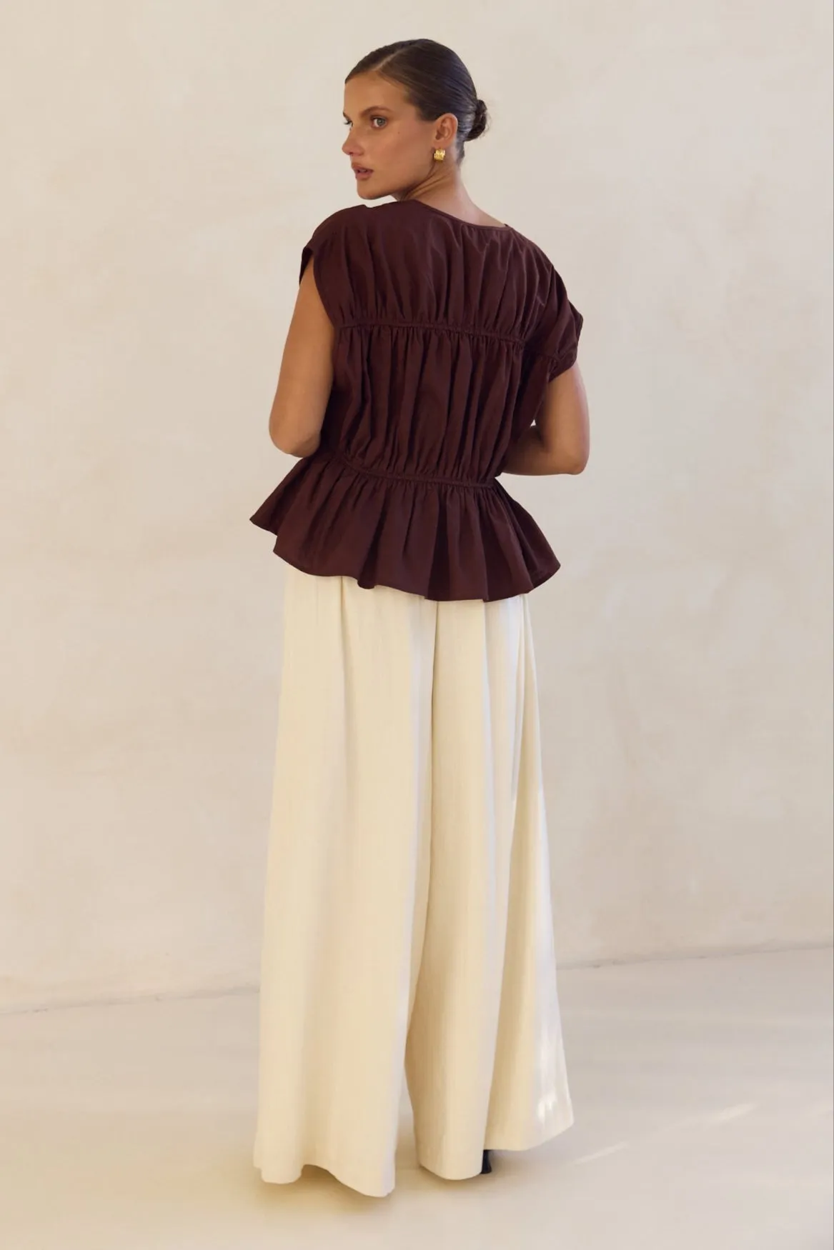 Benita Top (Chocolate) sold by Runway Scout product image thumbnail 5