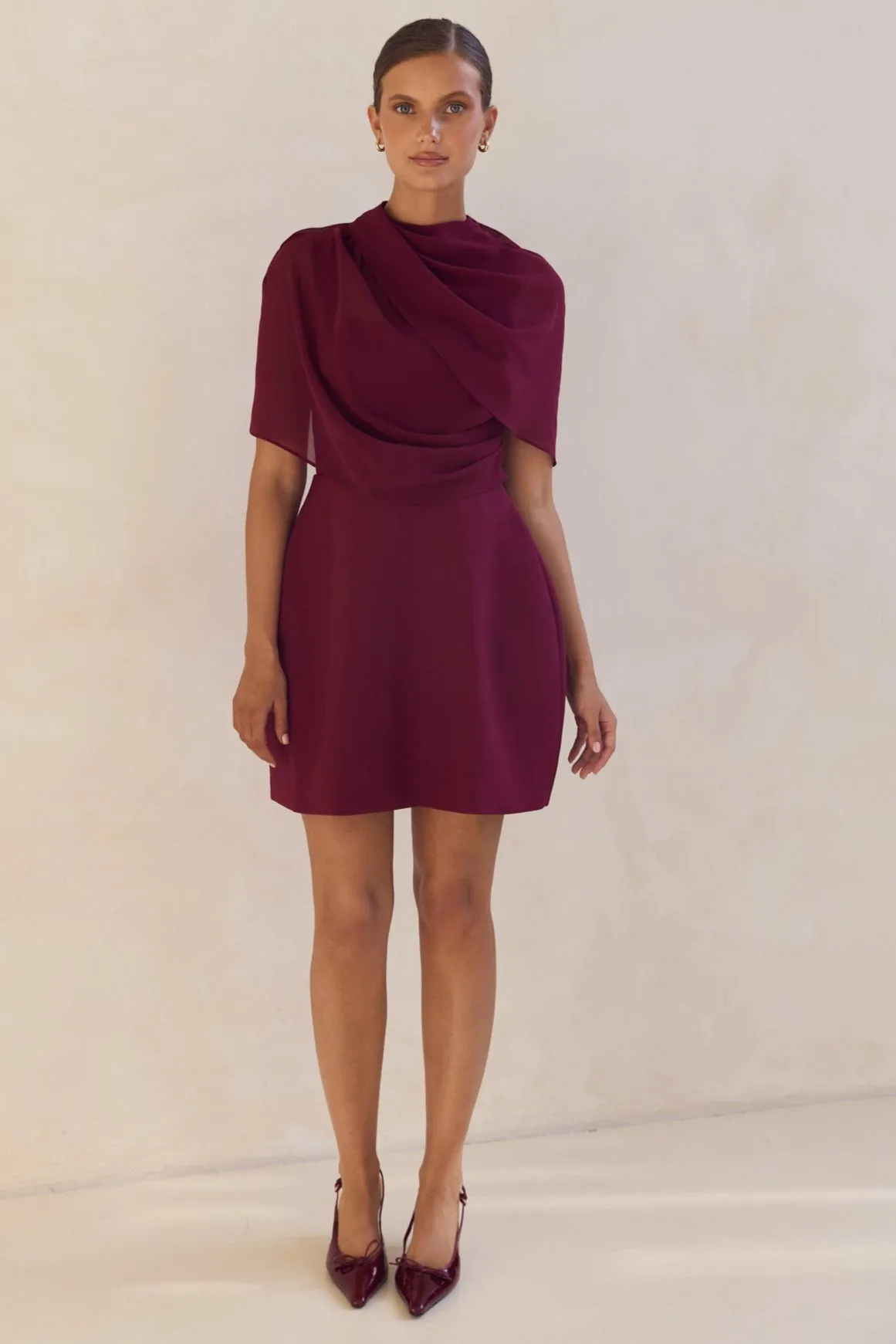 Pixie Mini Dress (Wine) sold by Runway Scout